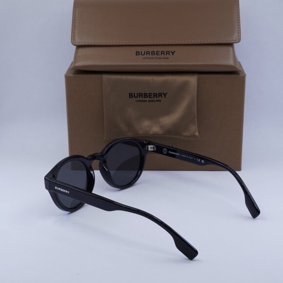 Burberry BE4404 300187 Round Sunglasses - Black/Dark Grey - Picture 7 of 11